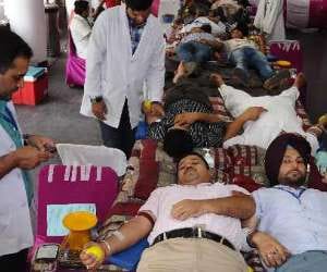 blood donation camp by amar ujala.
