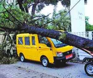 Rain and Strom in Chandigarh