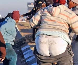 surprizing protest in south africa for clean toilets