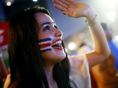 celebrating winning of chile