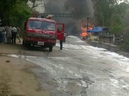 Kalka - Prwanu Barrier tanker full of alcohol relapse