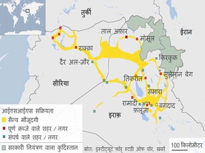 The rebels just over 60 km from Baghdad