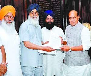 Prakash Singh Badal and Rajnath Singh Meeting on HSGPC