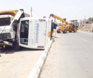 Chandigarh to Jammu bus accident, eight injured