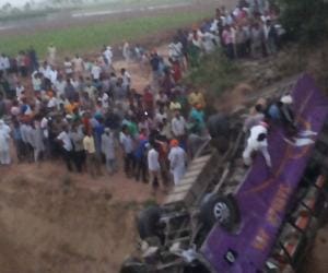 bus accident in punjab, 1 killed, 27 injured