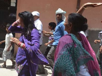rampage on prostitution in colony, women beaten by public