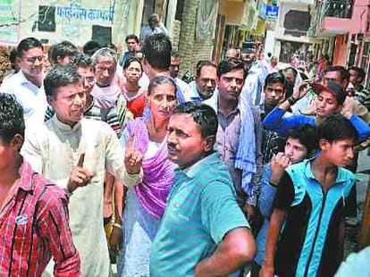 rampage on prostitution in colony, women beaten by public