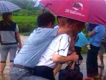 a office lost his job for riding on man