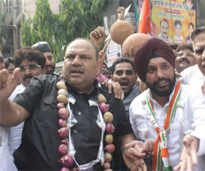 congress protest against bjp and price hike