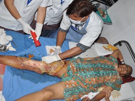 doctor son inject patient