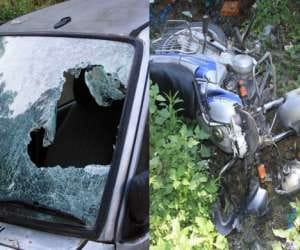 man broke vehicle glasses