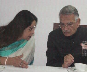 when MP kirron kher meet with UT administrator Patil