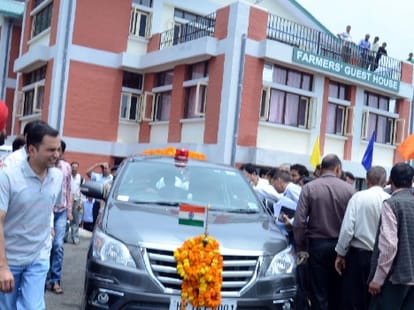 CM virbhadra inaugurates farmer guest house at University of Horticultuer & Forestry, Solan