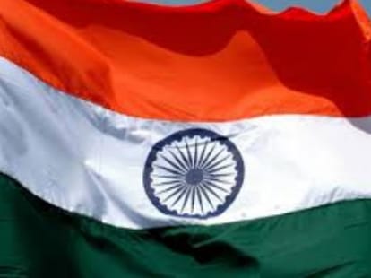 Insulting Indian flag.