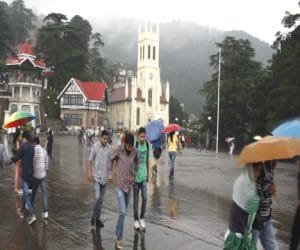 mansoon arival in himachal, heavy rainfall.