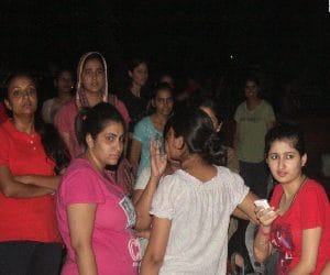 power failure in PU girls hostel, girls protest