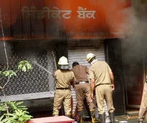 Fire in Syndicate Bank, Chandigarh