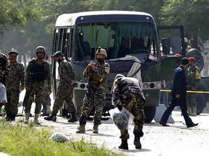 Bomb blast in Kabul airport.