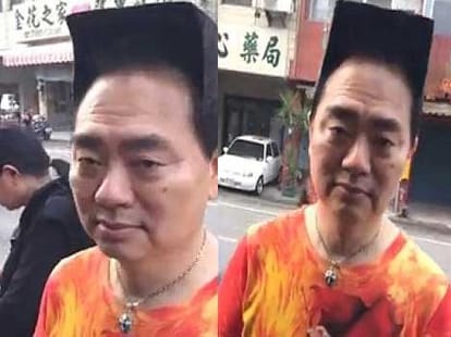man gets a unique hairdo to impress a girl