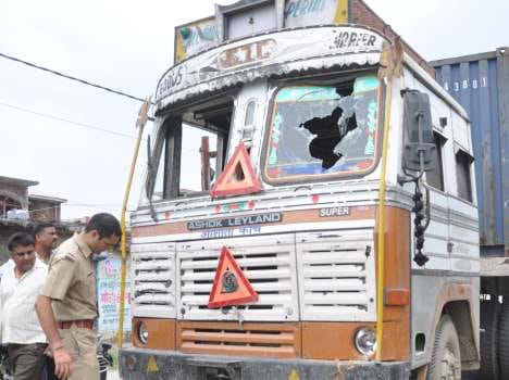 young boy in road accident