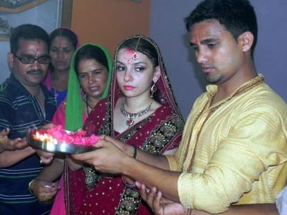 European girl married uttarakhandi boy