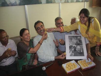 Amit Shah became president, BJP members celebrate party