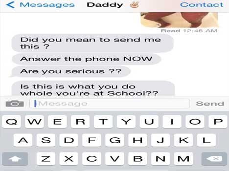 daughter mistakingly did sexting with her dad