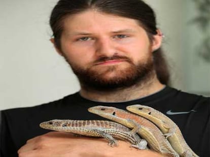 man who lives with exotic animals