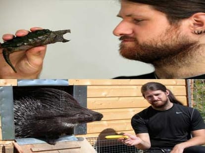 man who lives with exotic animals