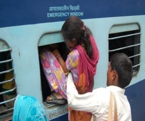 After molesting women passengers pelted stones at the train