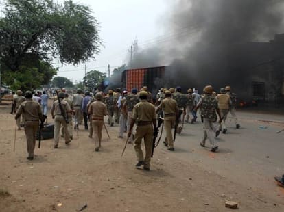 After the death of Gangrape victim tension in hathras