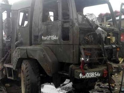 8 killed as army crane hits cab