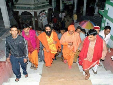 baba ramdev on gomukh yatra