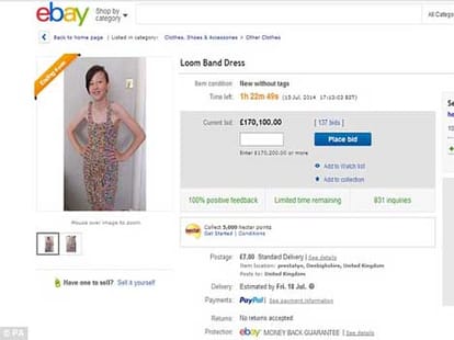 loom band dress sold for 1 crore on ebay