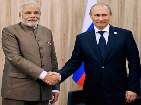 Prime Minister Narendra Modi meets Russian President