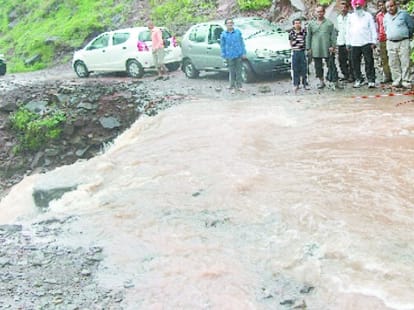 Udaipur in Lahaul Spiti, flooding, road flash away