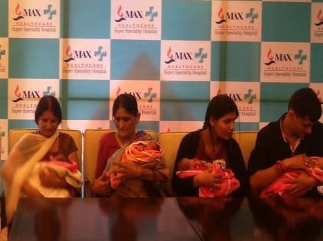 woman gave birth 4 baby