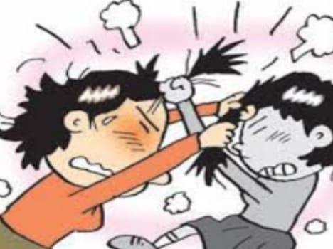 BSA ABVP activists Fight in classroom