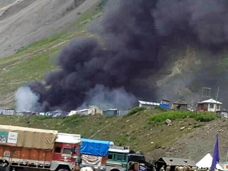 tension at baltal amarnath base camp yatra suspended