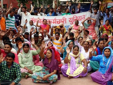 sweepers protest over different demands