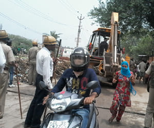 Durga builder area residents opposes encroachment of their houses