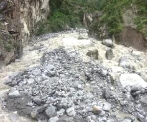 flood destroyed power projects, production stopped