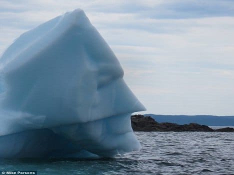 iceberg in the shape of batman