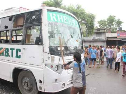 udhampur gets offensive second day after Cow slaughter