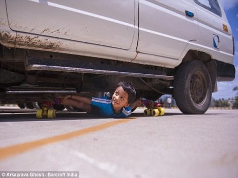 6 yr old skates under 39 cars in seconds