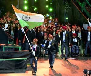 indian flag shown upside down in cwg official song video