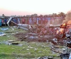 halicopter crash in sitapur district two died