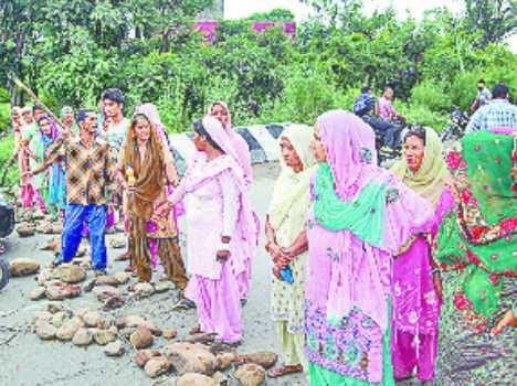 villager block the highway