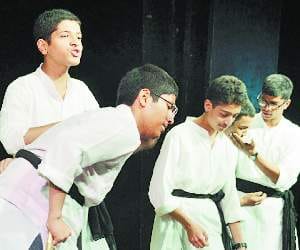 Chapsli won inter school championship held at gairty theatre