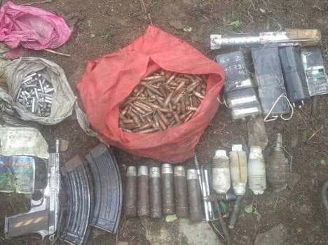 arms ammunition recovered from ramban area